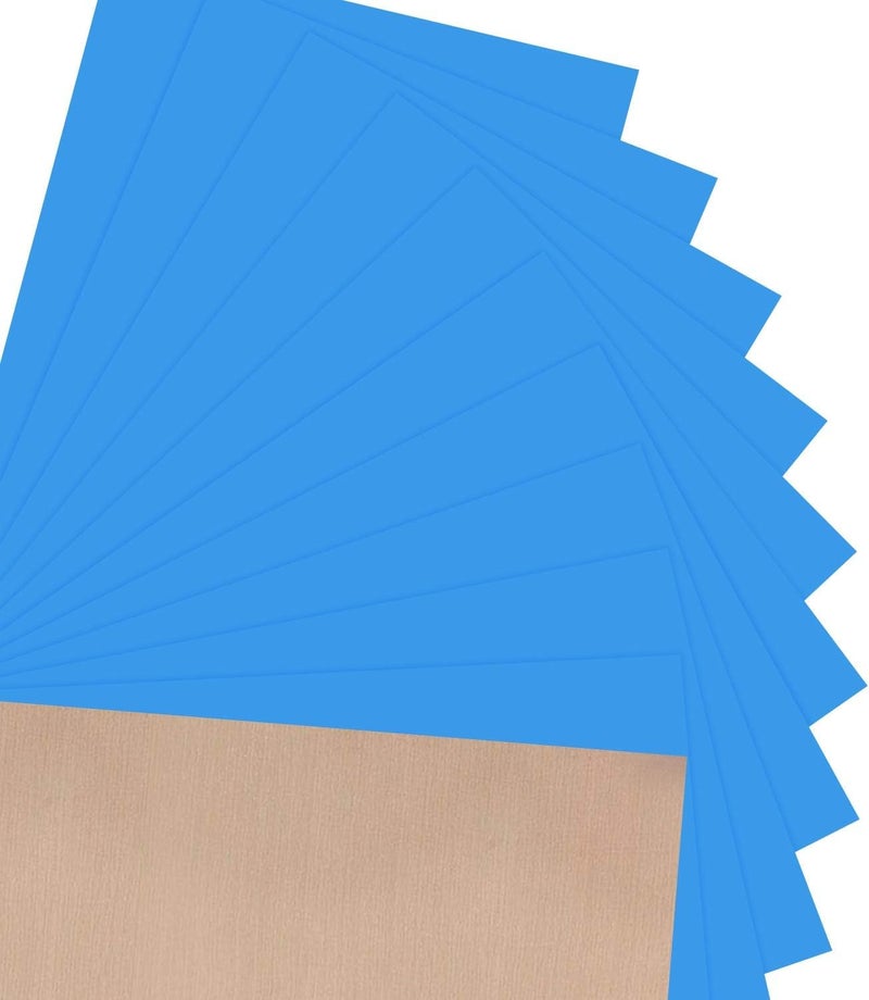 JANDJPACKAGING Baby Blue Heat Transfer Vinyl HTV - 10 Sheets Easy to Weed T-Shirt Iron on Vinyl Compatible with Cricut Cutting Machine & Silhouette Cameo, All Craft Cutters - Image 1